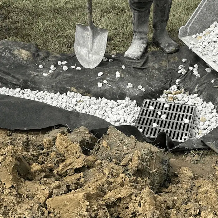 French Drain being built