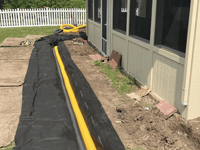 buried downspouts