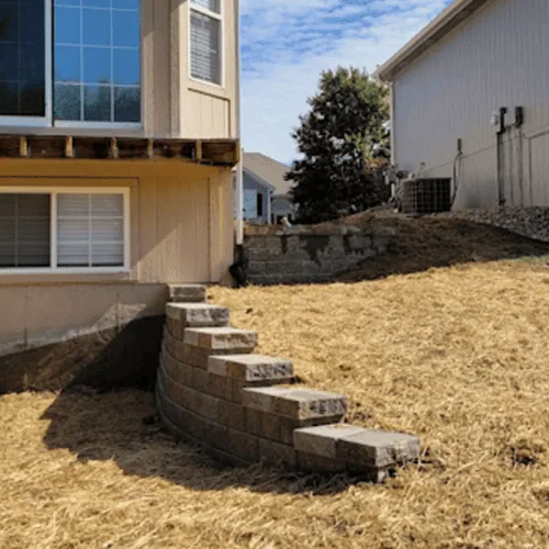 retaining walls adding yard space