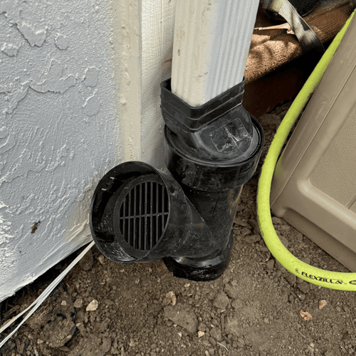 buried downspout project