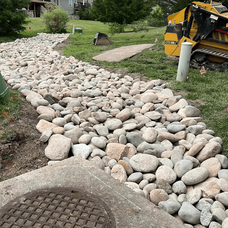 dry creek bed after
