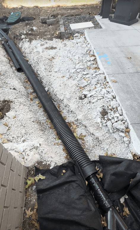 drainage sleeve under concrete
