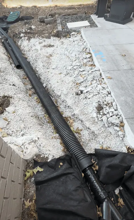 drainage sleeve under concrete