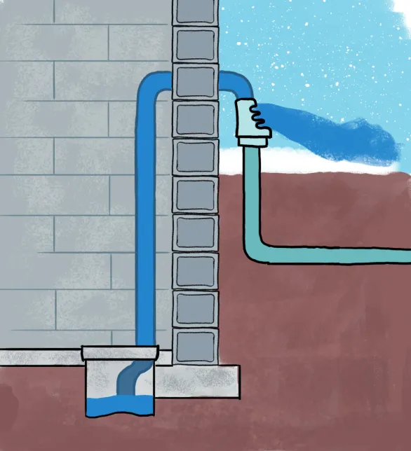 sump pump discharge overflow