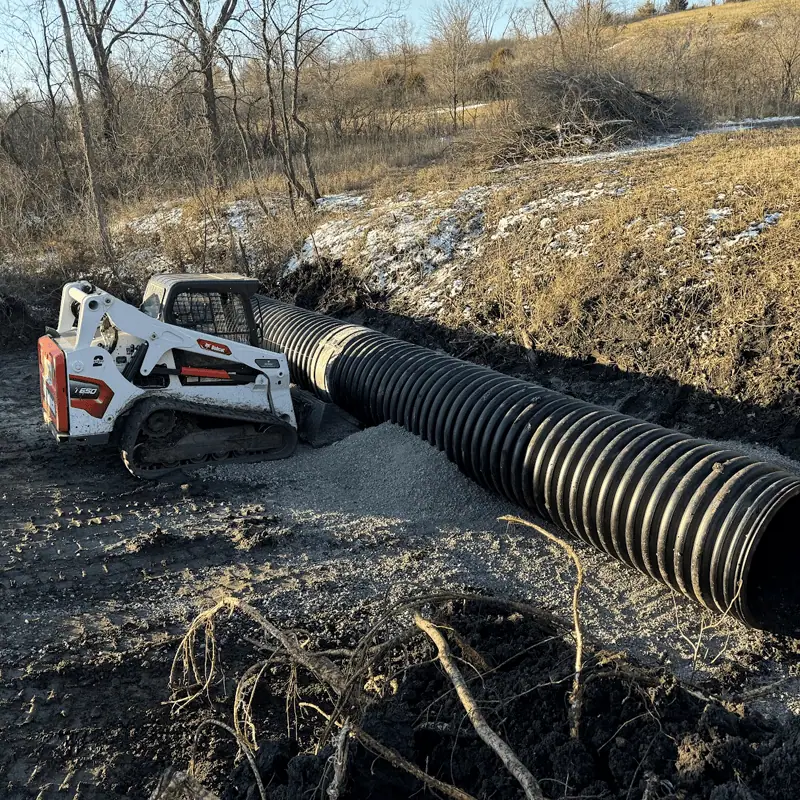 Large creek culvert installation
