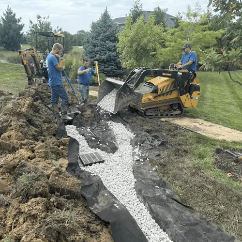french drain install pic