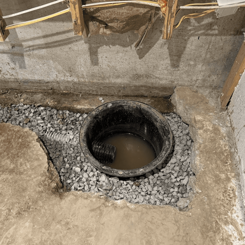 Interior Perimeter Drain sump pump