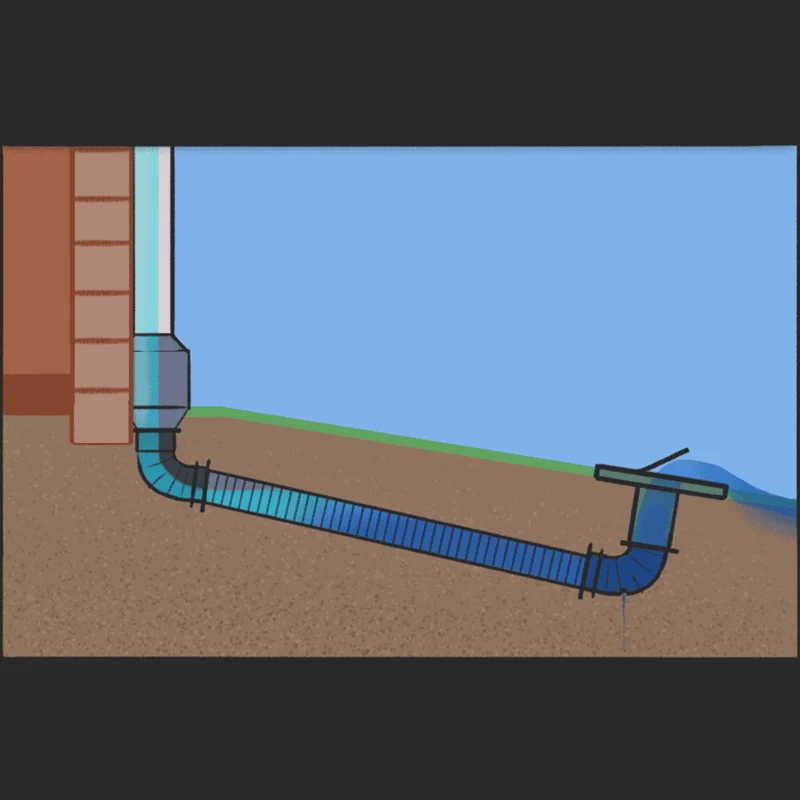 Correct slope of drainage pipe