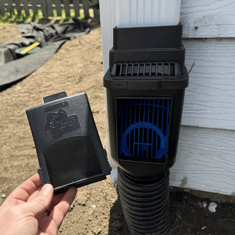buried gutter downspout