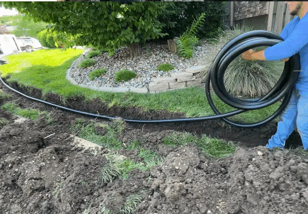sump pump discharge line