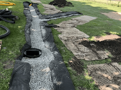 french drain installation